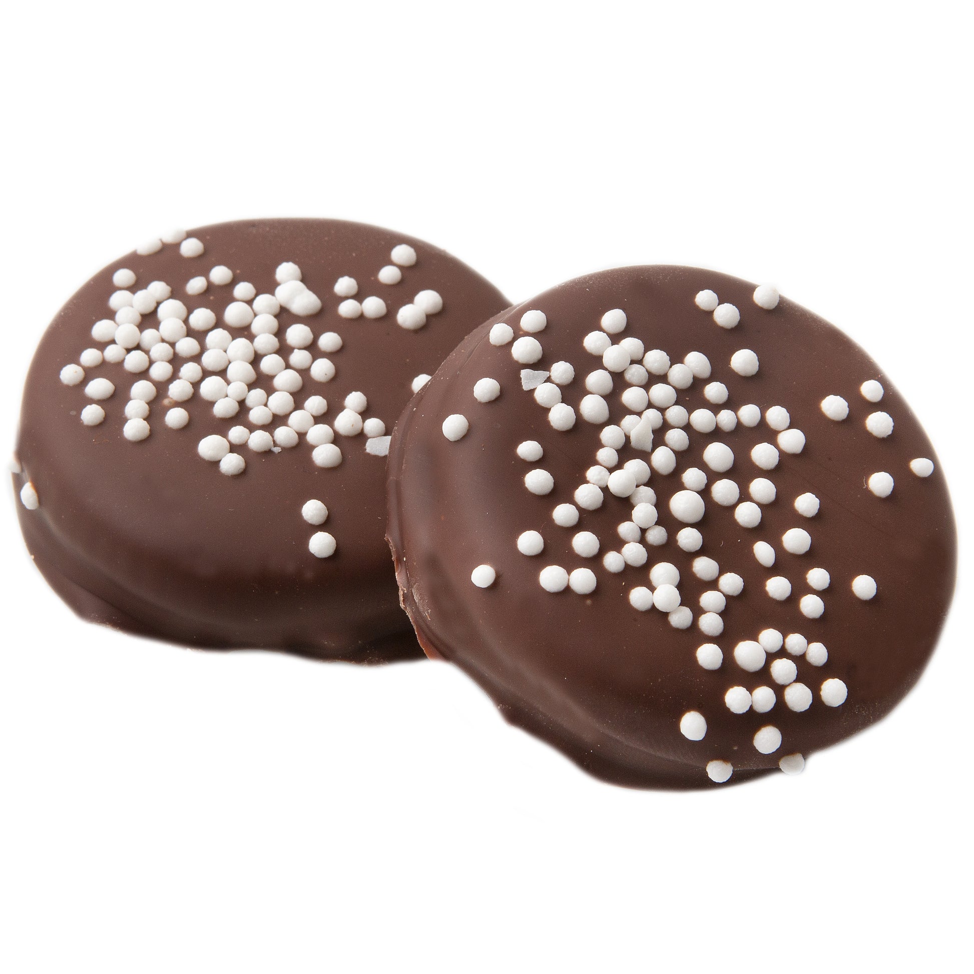 White Pearls Dark Chocolate Coated Sandwich Cookies