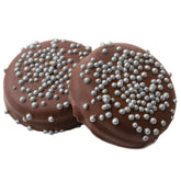 Silver Pearls Dark Chocolate Coated Sandwich Cookies