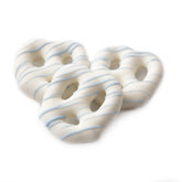 White Chocolate Covered Mini Pretzels with Blue Drizzle