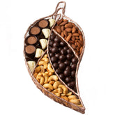 Wire Mesh Golden Leaf Gift Basket