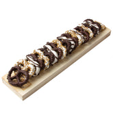 Stylish Wooden Chocolate Pretzel Tray Gift Basket