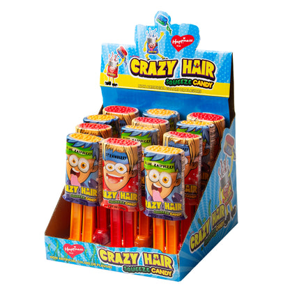 Crazy Hair Squeeze Candy - 12CT Box