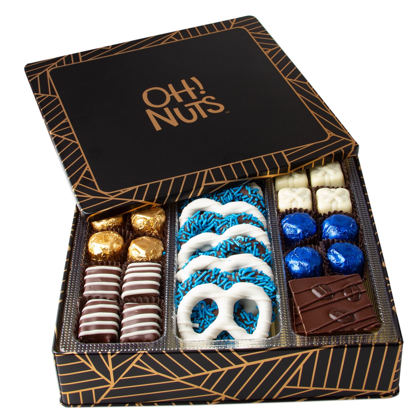 Oh! Nuts Hanukkah Chocolate Square Gift Tin