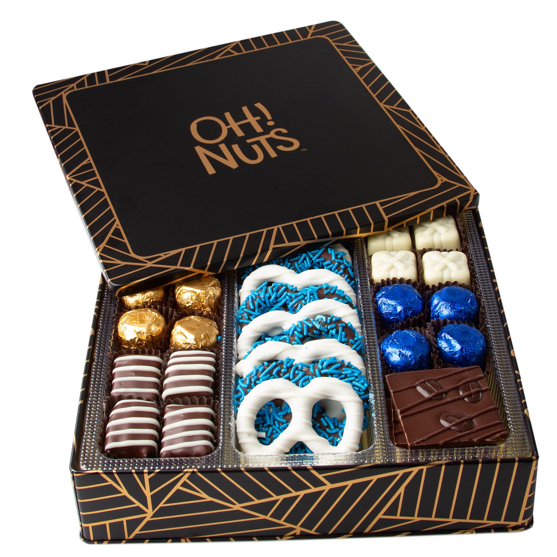 Oh! Nuts Hanukkah Chocolate Square Gift Tin