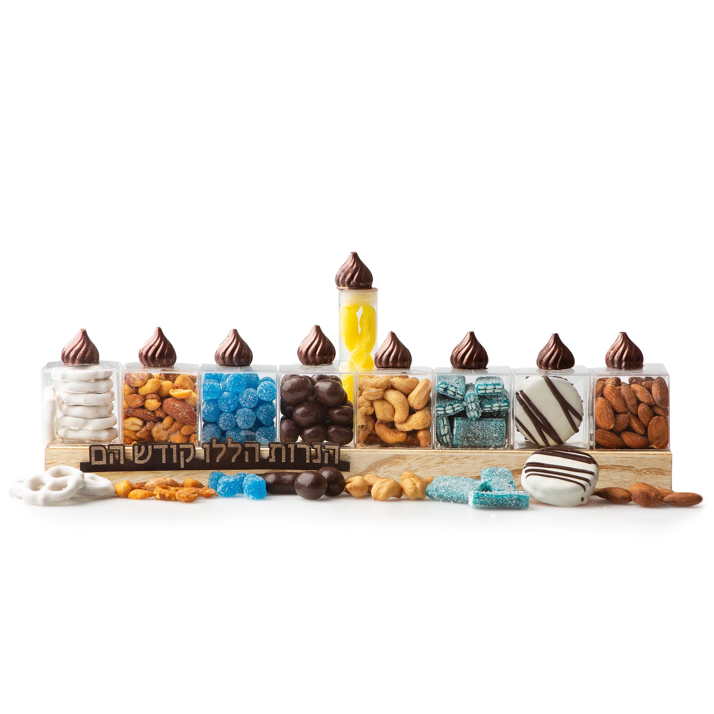 Hanukkah Candy Menorah Gift Basket