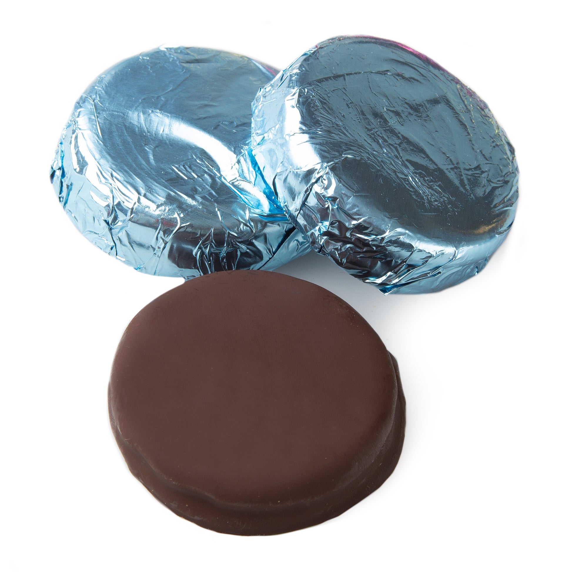 Wrapped Chocolate Coated Sandwich Cookies - Blue Foil