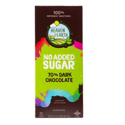 No Added Sugar 70% Dark Chocolate Bar