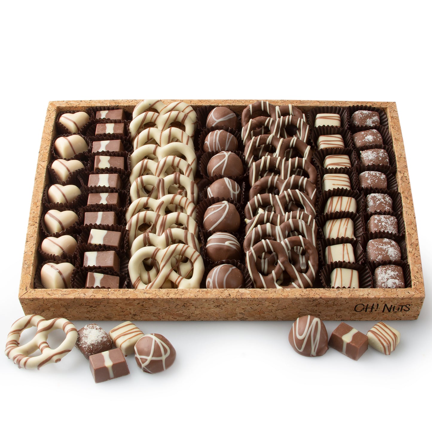 Shavuos Dairy Truffle Line Up Cork Gift Tray