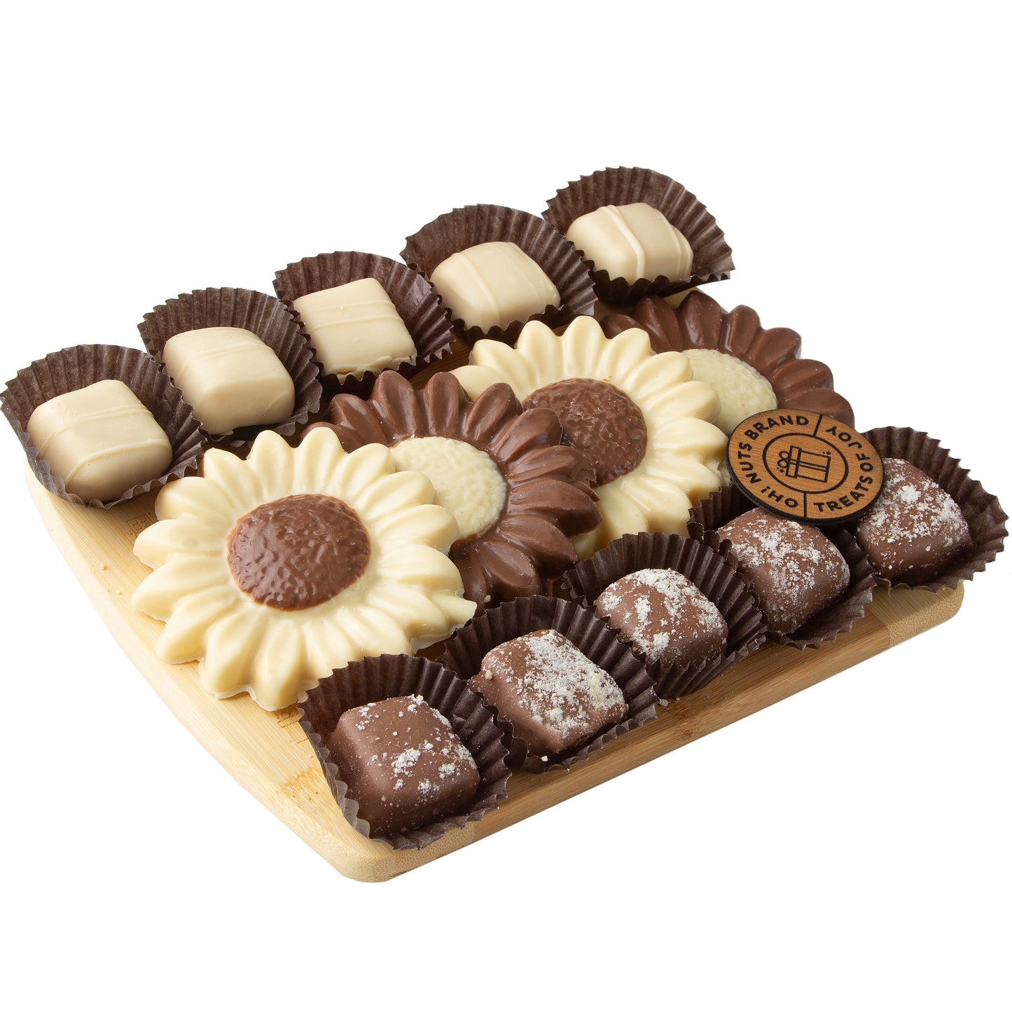 Shavuos Dairy Truffle Wooden Cutting Board Gift Tray