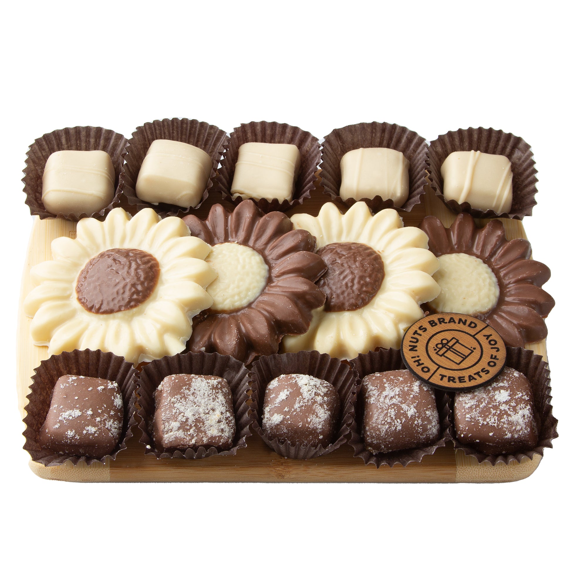 Shavuos Dairy Truffle Wooden Cutting Board Gift Tray