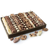 Shavuos Dairy Truffle Line Up Wood Gift Tray - XL 18"
