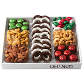 Holiday White Leather Signature Gift Tray