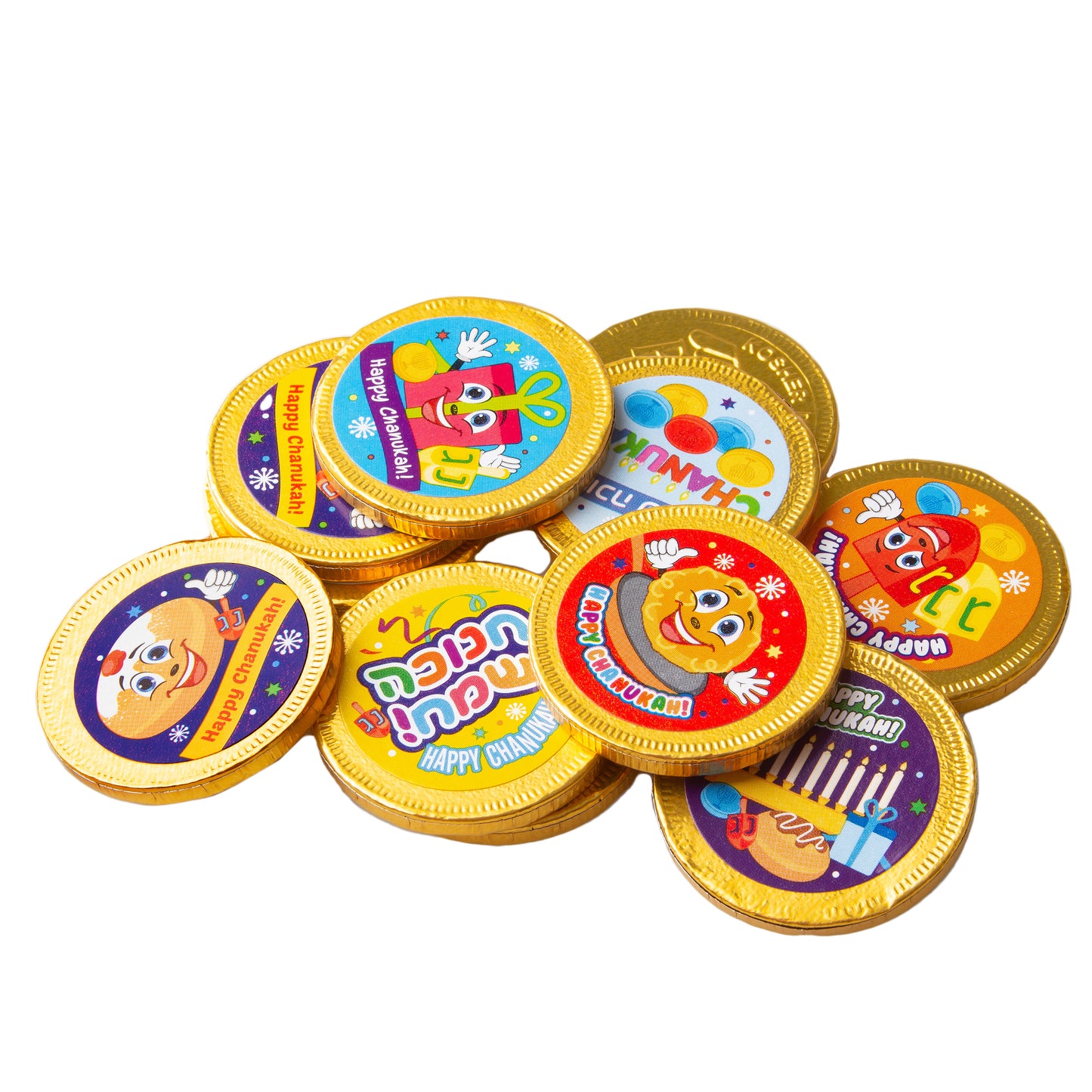 Nut-Free Chanukkah Chocolate Coins With Reusable Stickers