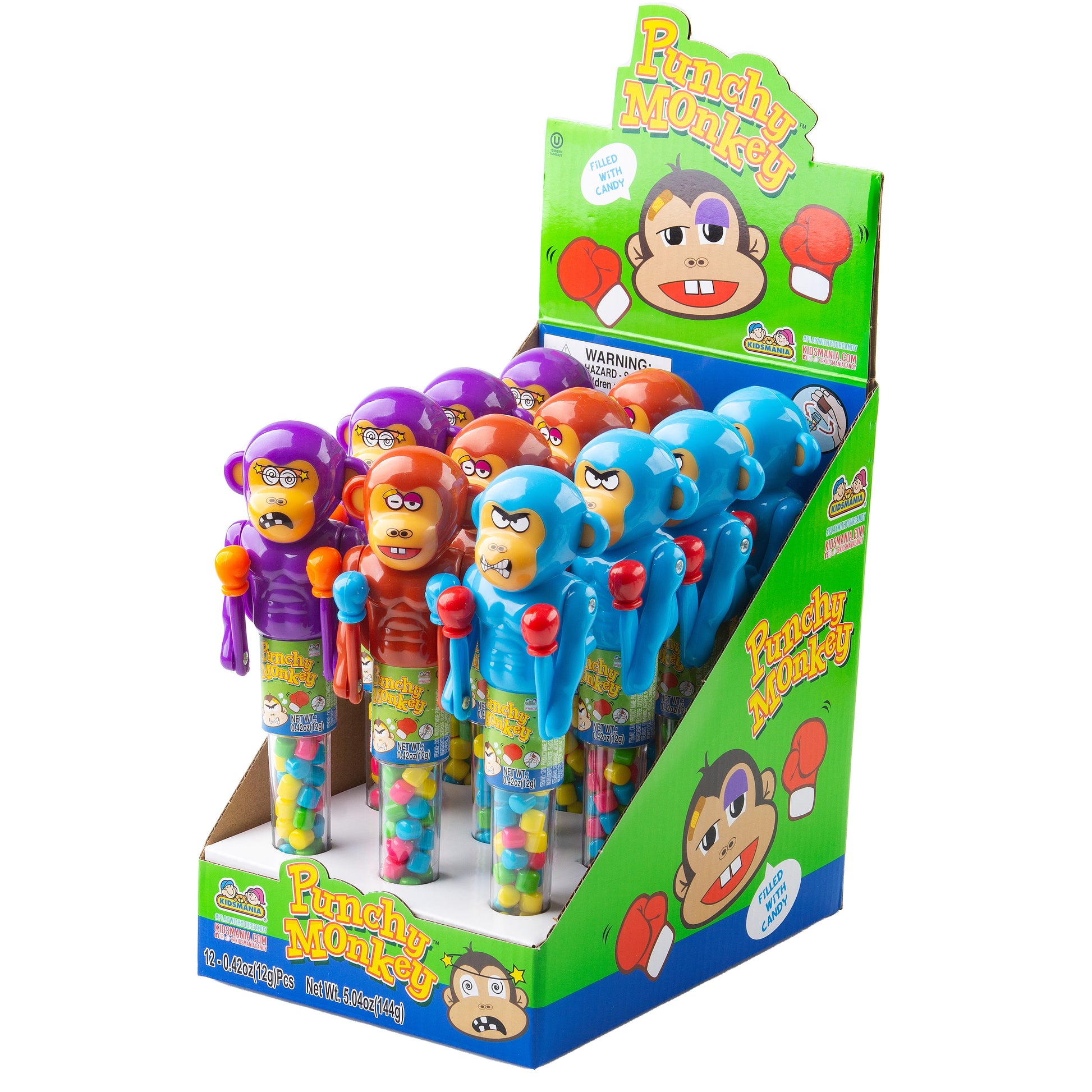 Punchy Monkey Candy Dispenser Toy - 12CT Box