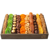 Tu Bishvat Wooden Line Up Gift Basket - 14"