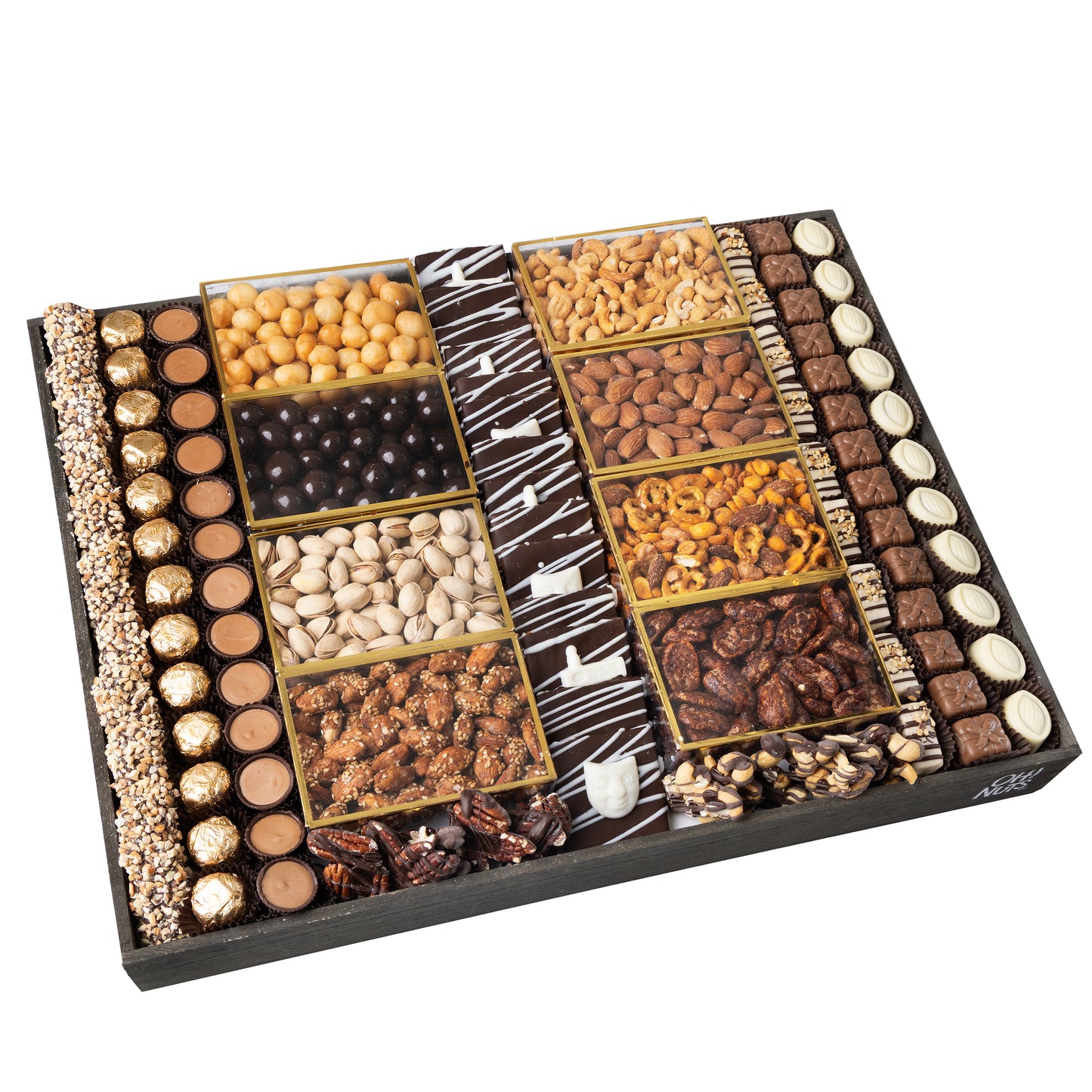 Rustic XL Wood 20" - Purim Gift Tray Mishloach Manos