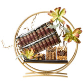 Exquisite Golden Shelf Décor Talmud Chocoalte & Nuts Gift Basket