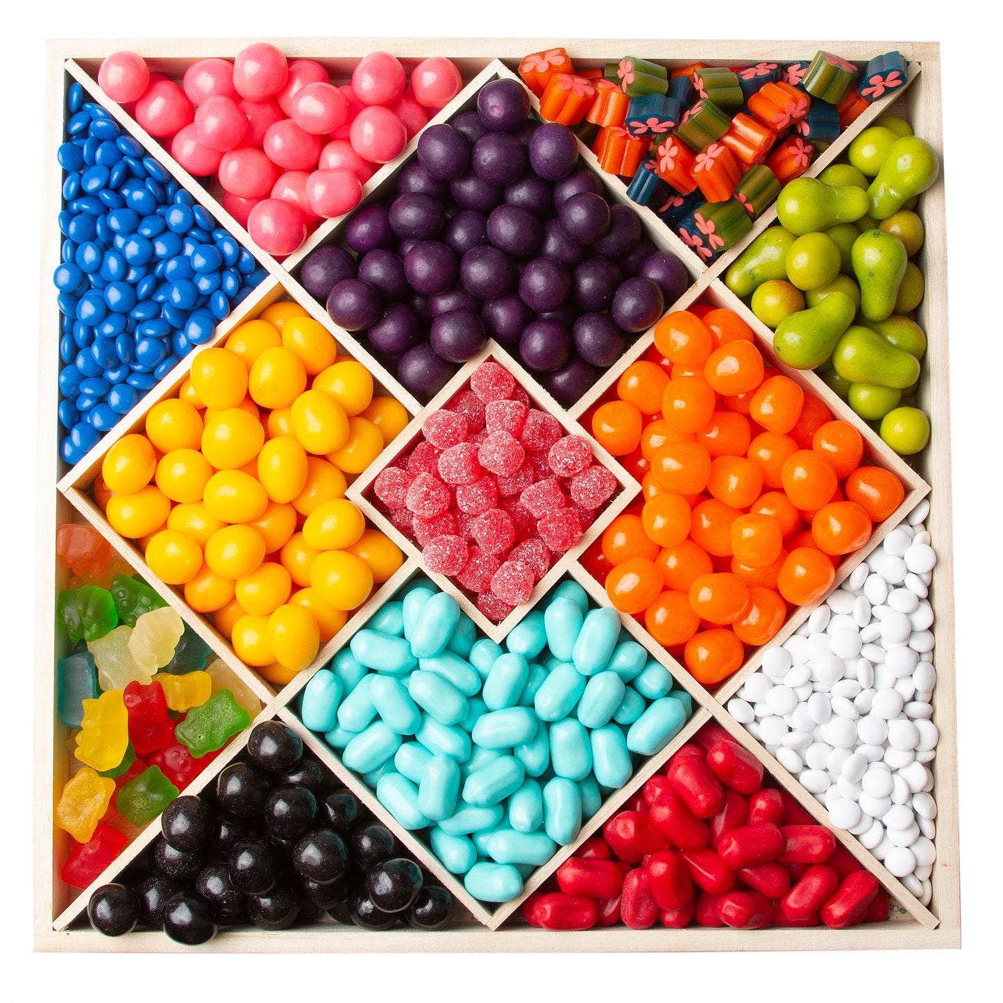 Candy Wood 13 Section Tray