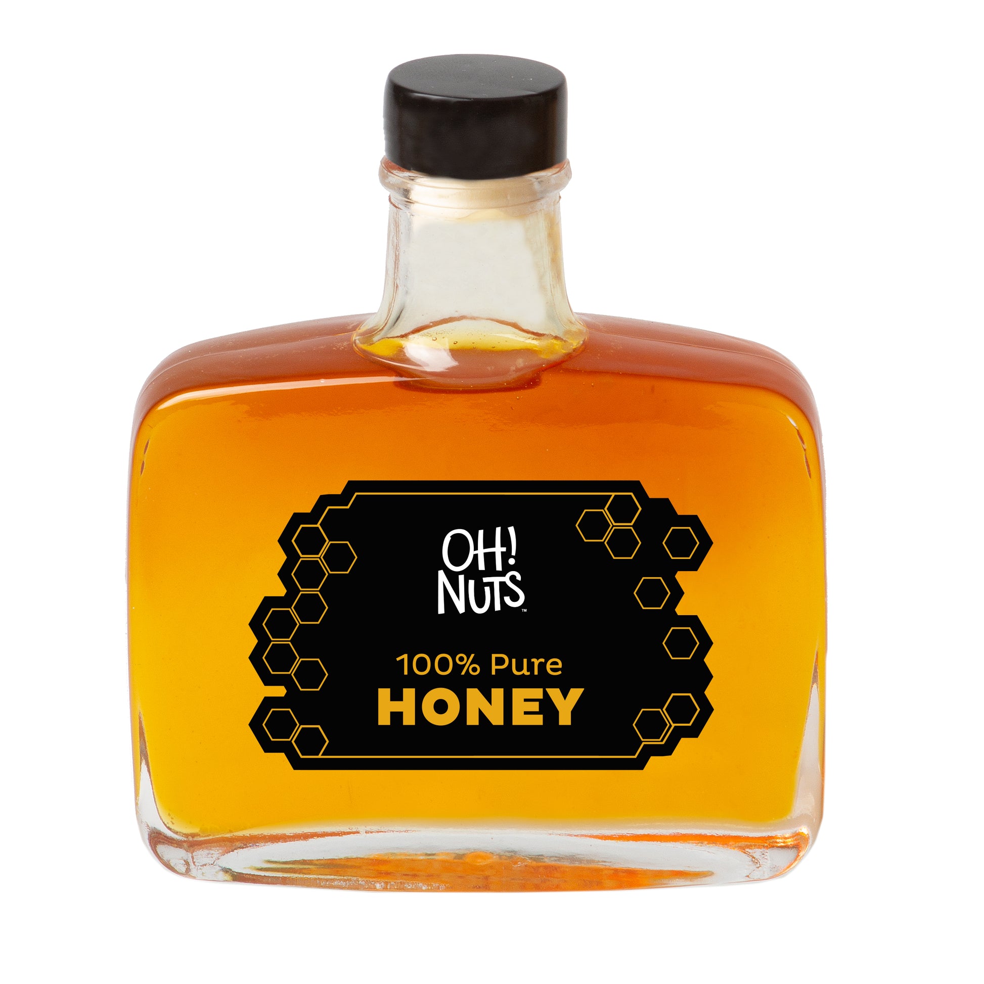 Rosh Hashanah Large Traditional Square Holiday Gift Honey Bottle