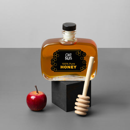 Rosh Hashanah Large Traditional Square Holiday Gift Honey Bottle