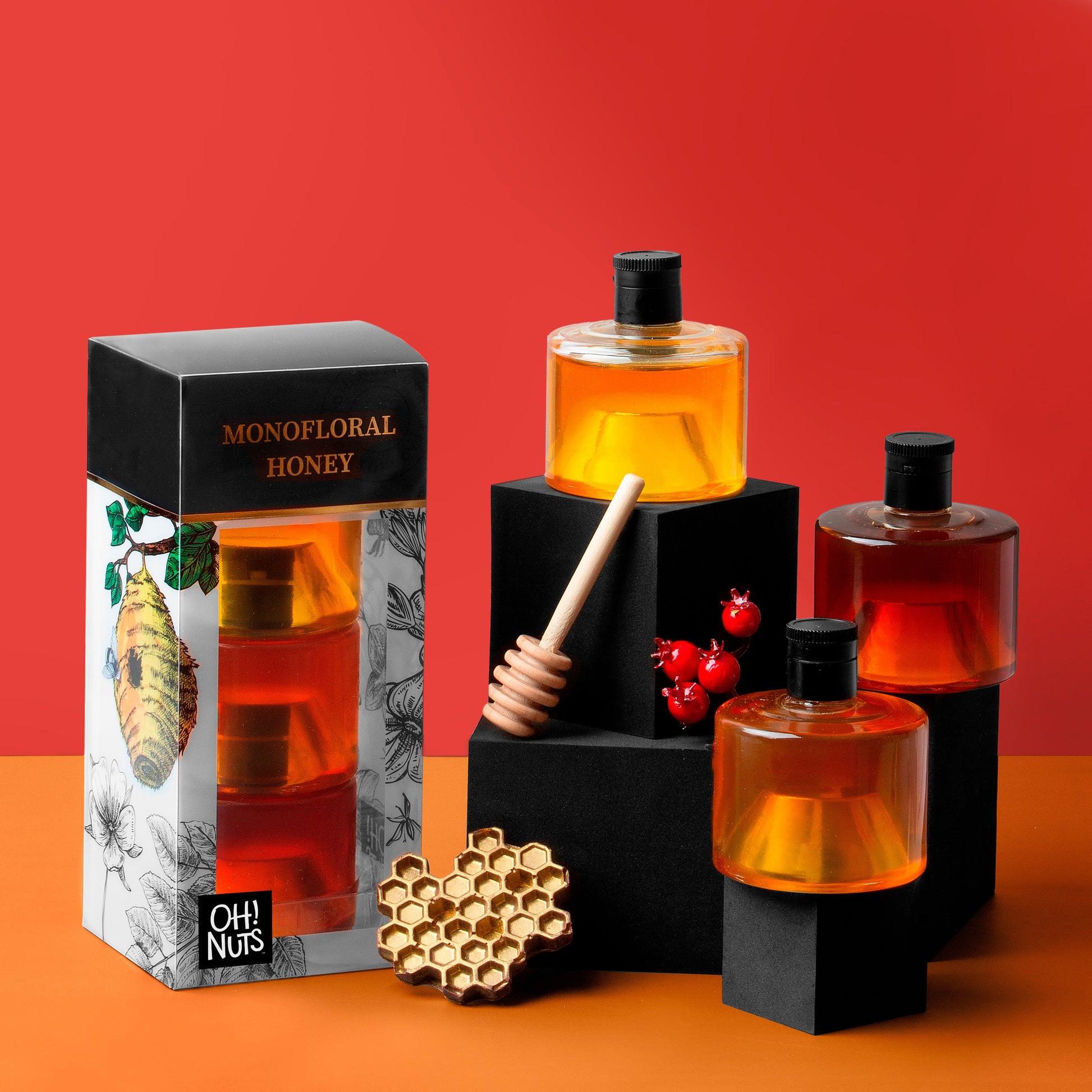 Rosh Hashanah Monofloral Honey Trio Gift Box