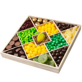 Sukkot Wood 13 Section Candy & Chocolate Tray