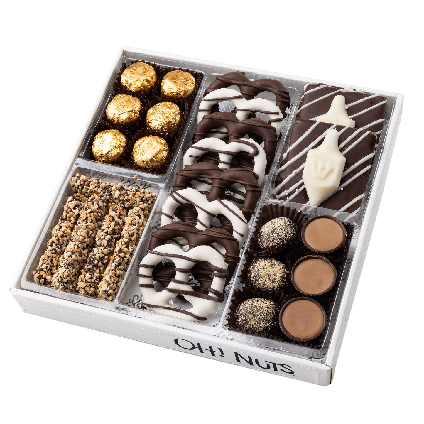 Chanukah Chocolate Leather Gift Basket