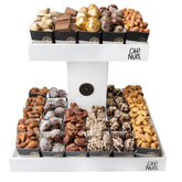 2-Tier White Wooden Chocoalte Gift Basket