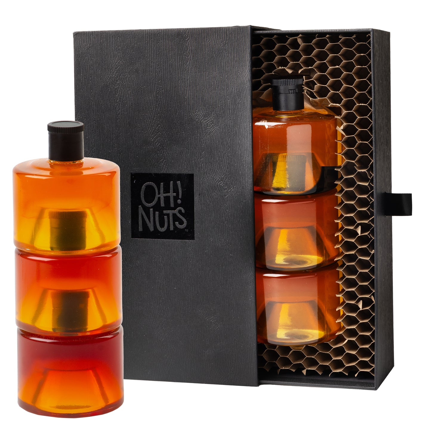 Rosh Hashanah Monofloral Honey Jars Elegant Draw Gift Box