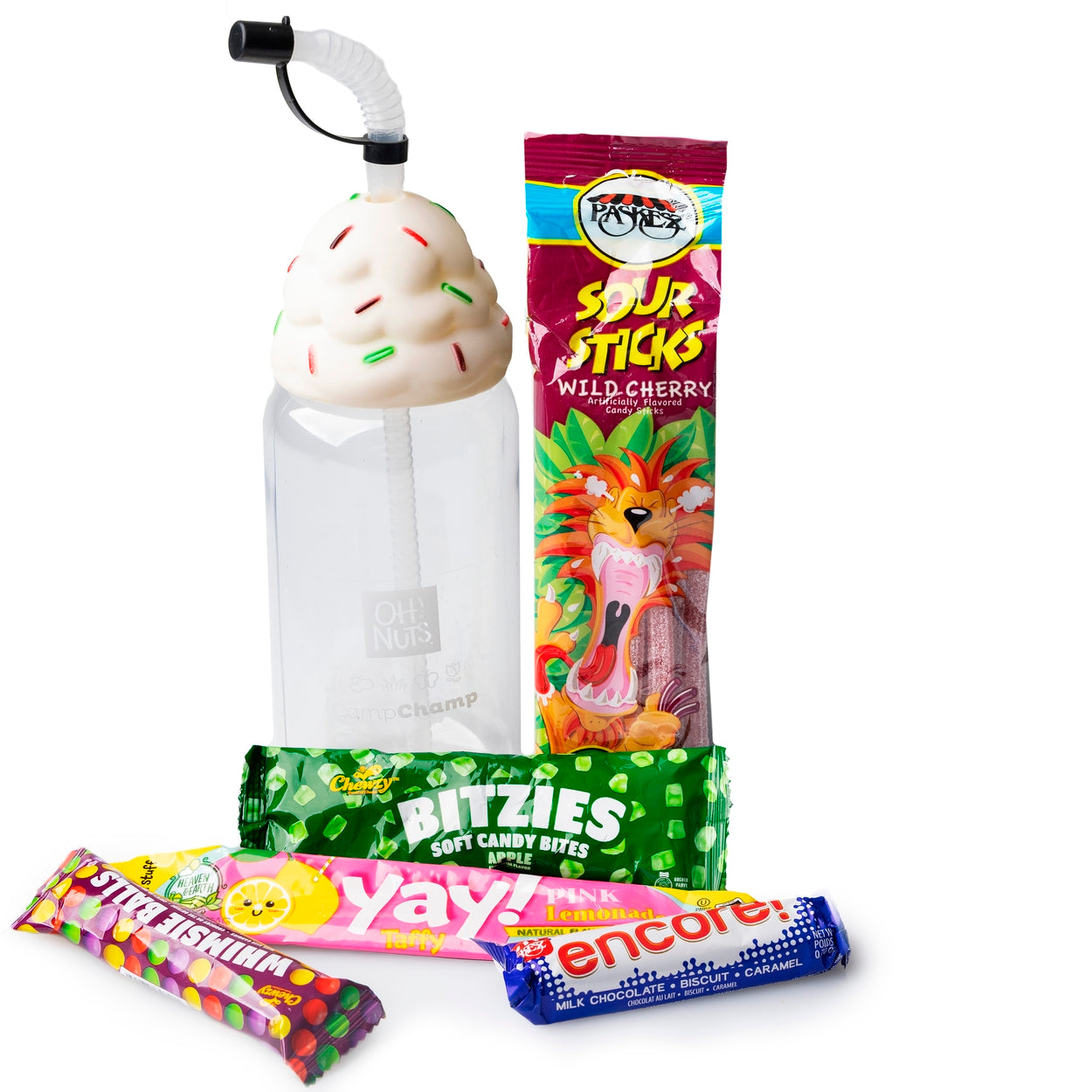 Camp Champ Ice Cream Water Bottle Kids Gift Basket