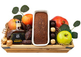 Rosh Hashanah Farmer's Basket W Fresh Apple & Pomegranate