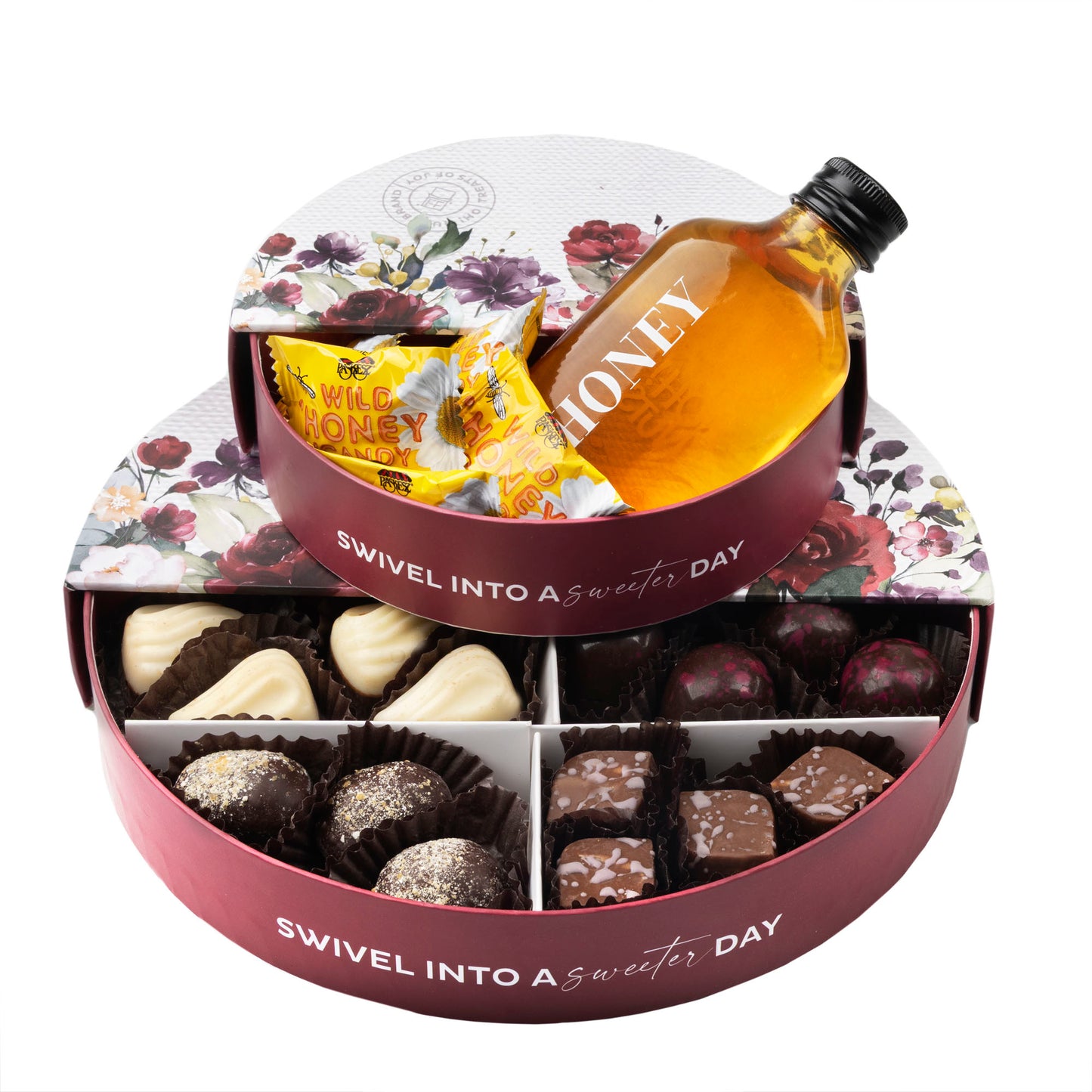 Rosh Hashanah Swivel Round Gift Basket