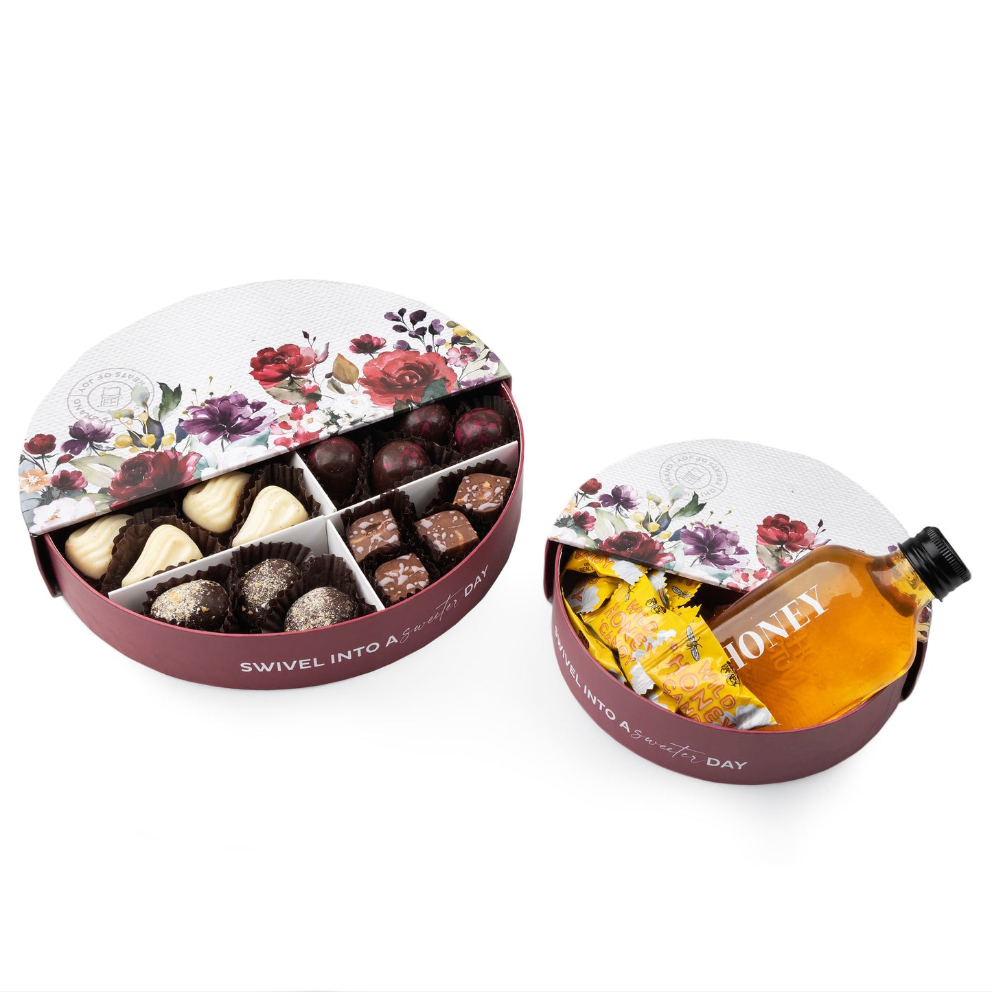 Rosh Hashanah Swivel Round Gift Basket