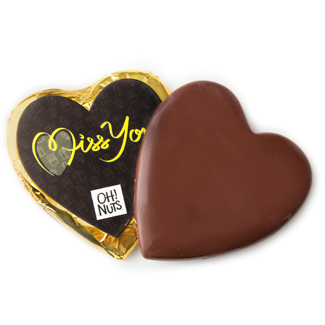 Miss You' Dark Belgian Chocolate Message Heart