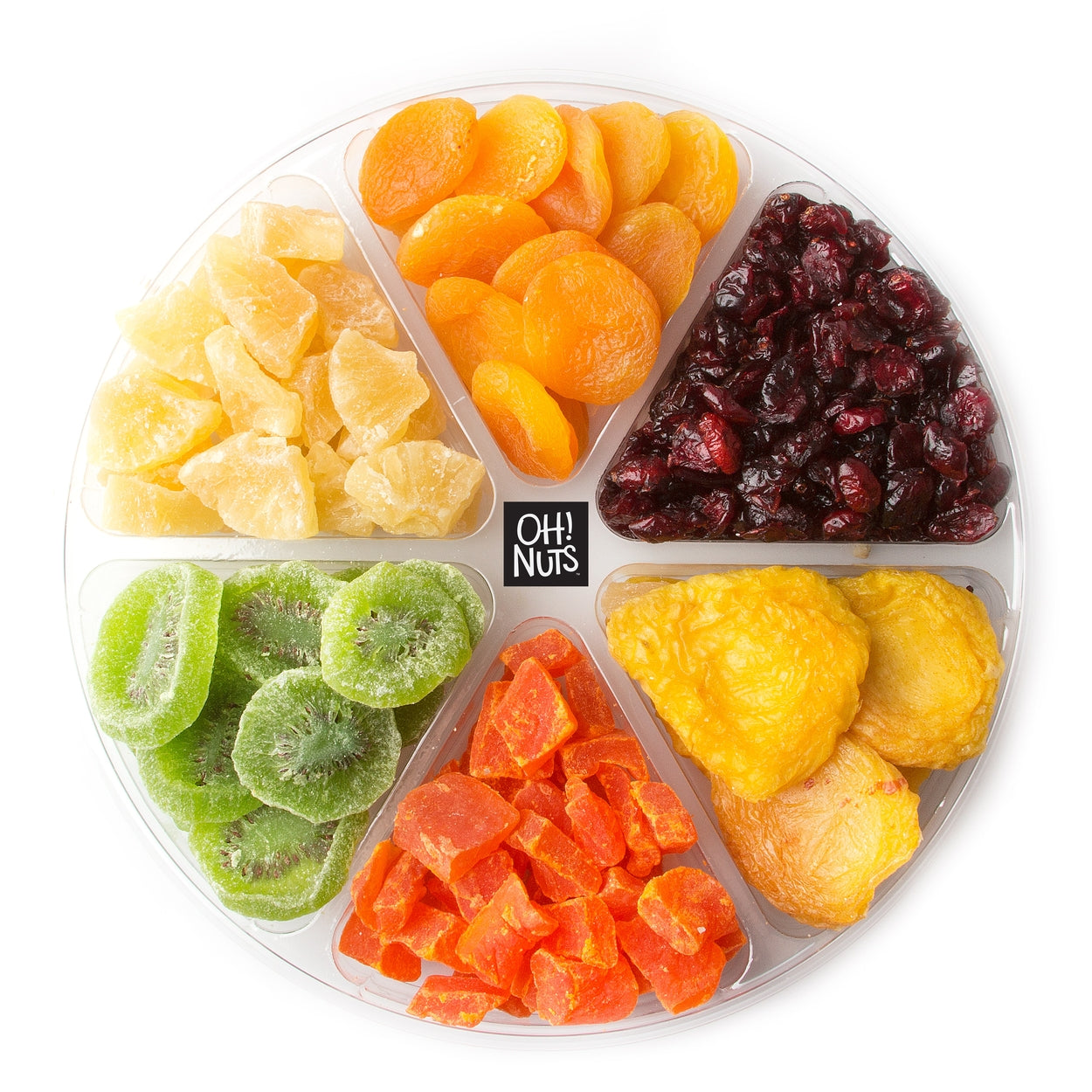 Tu BiShvat Six Section Dried Fruit Gift Tray Platter