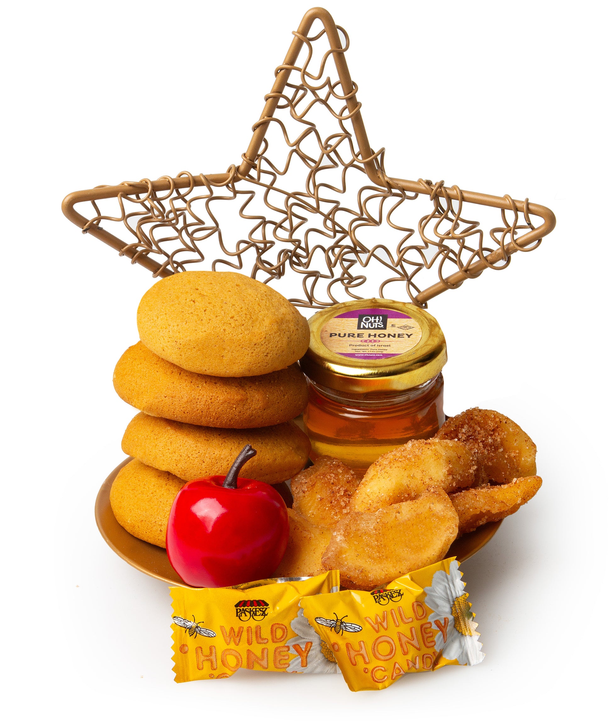Rosh Hashanah Twisted Star Shape Dish Gift Basket