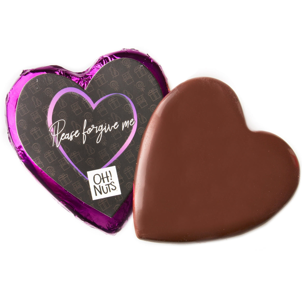 Please Forgive Me' Dark Belgian Chocolate Message Heart