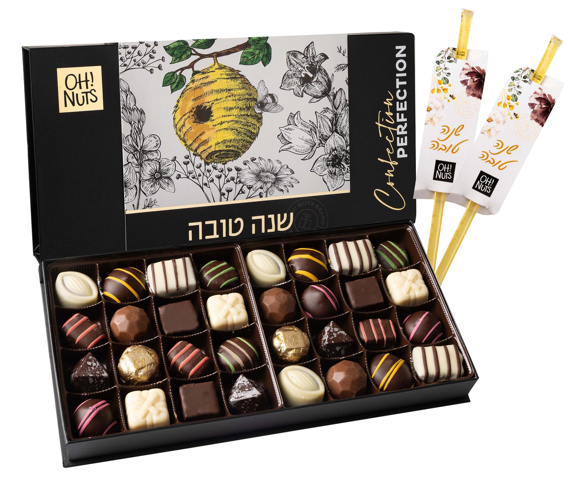Rosh Hashanah Chocolate Truffle Box - 32 Pc.